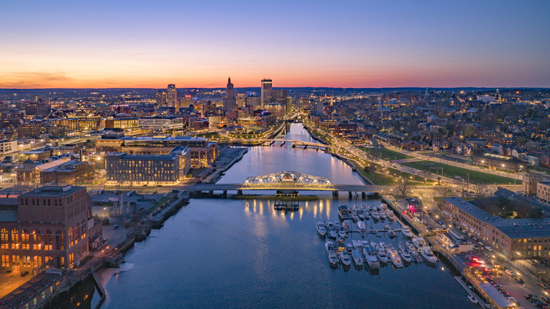 Sunset Skyline in Providence Rhode Island
