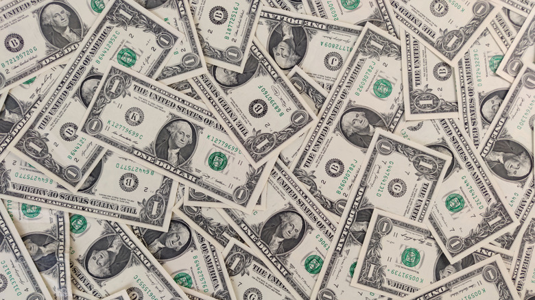 Stock image of U.S. $1 bills