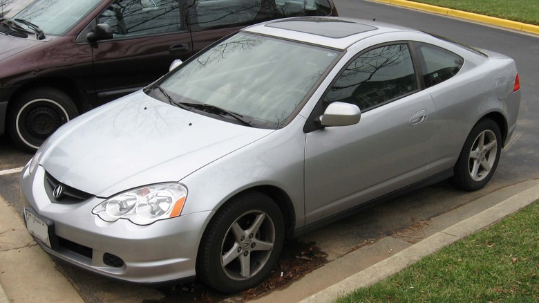 A silver 2002-2004 Acura RSX photographed in USA.