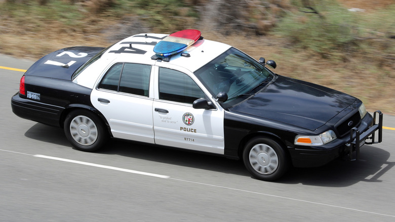 Los Angeles Police Department - Ford Crown Victoria Police Interceptor on a city street