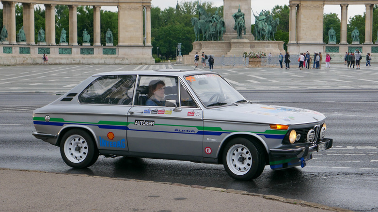 1973 BMW 2002 tii Touring at budapest heroes square on 4th june 2022