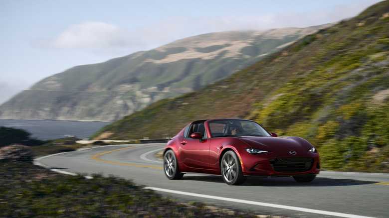 A red Mazda Miata