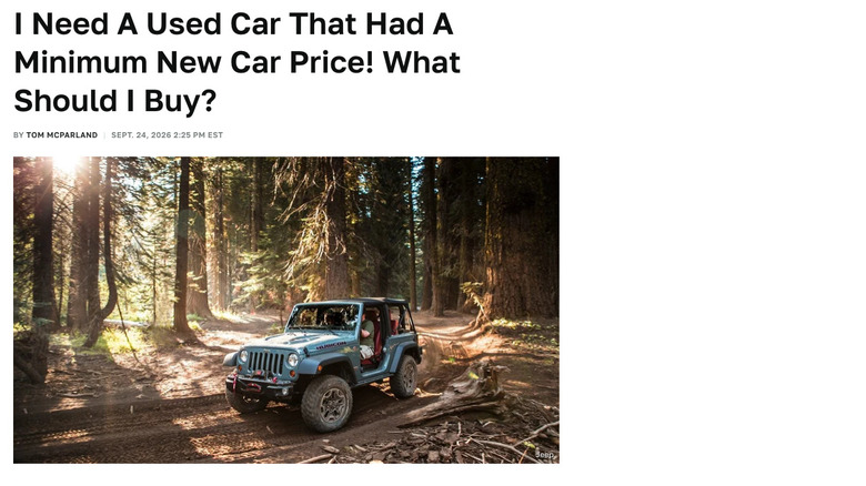 An installment of What Car Should You Buy