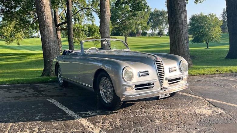 A silver 1949 6C 2500 SS