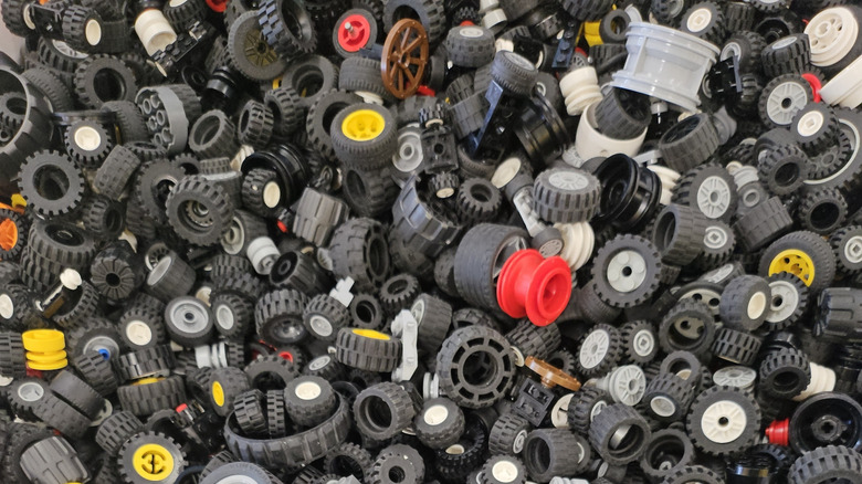 Tons of Lego wheels and tires