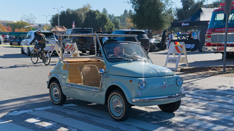 Los Angeles, California, USA December 7, 2025 - Fiat Jolly 500 duting Supercar Sunday car show.
