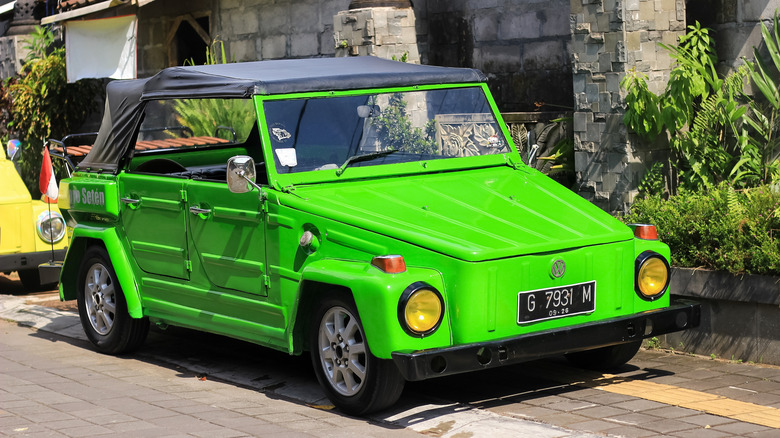 A green VW Thing