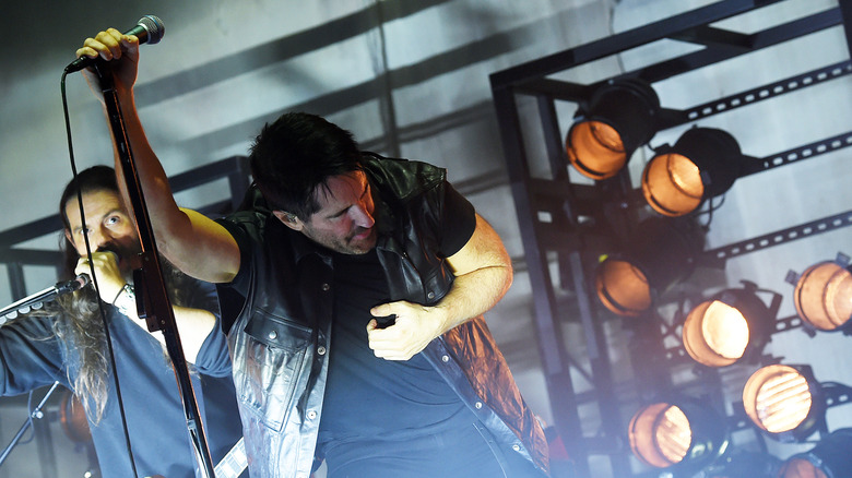 COLUMBUS, OHIO - NOVEMBER 13: Trent Reznor of Nine Inch Nails performs during VetAid 2022 at Nationwide Arena on November 13, 2022 in Columbus, Ohio. (Photo by R. Diamond/Getty Images for VetsAid 2022)