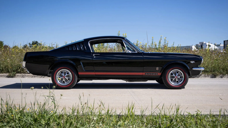 1966 Mustang Fastback GT K-Code parked on a street