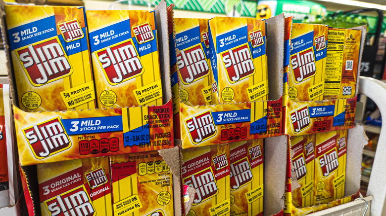 Slim Jim Meat Sticks Mild Flavor Snacks