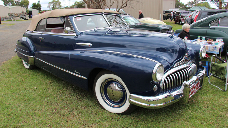 A dark blue 1948 Buick Series 50 Super Convertible
