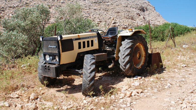 Lamborghini Trattori in a field in italy