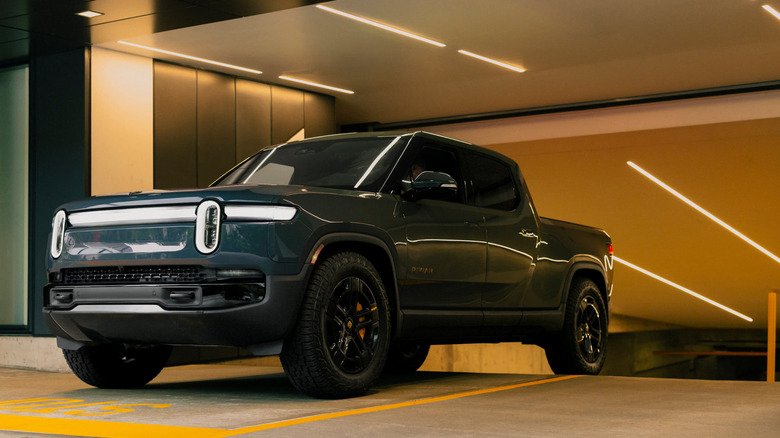 A Rivian R1T truck
