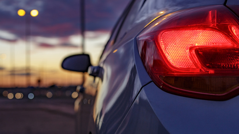 car with brake lights on
