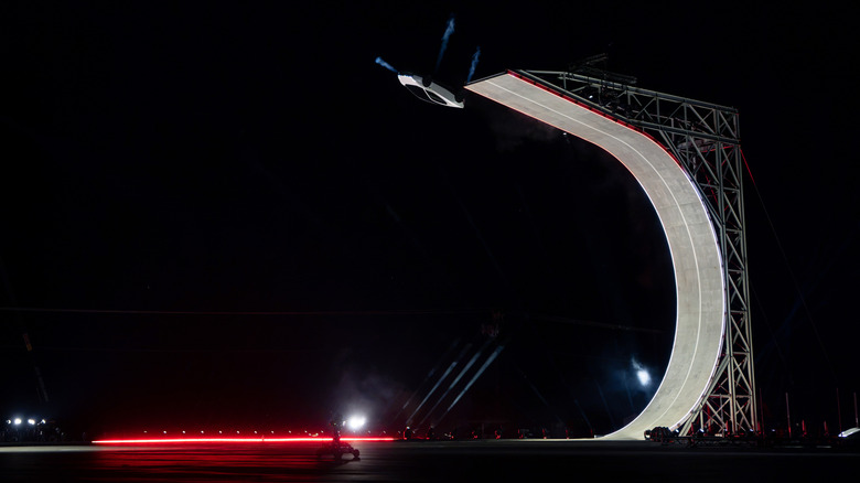 Tesla Roadster concept vehicle at a launch event in Texas