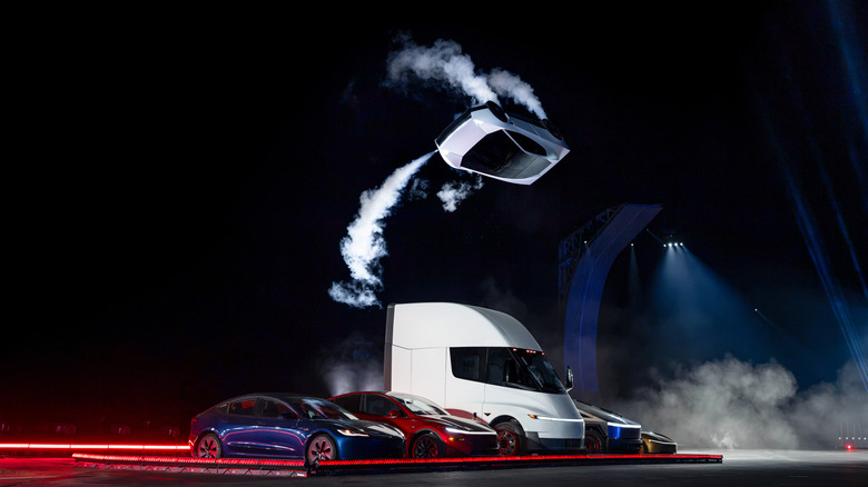 Tesla Roadster concept vehicle at a launch event in Texas