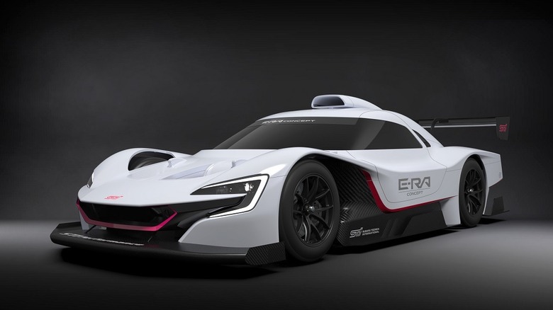 Front 3/4 view of the Subaru STI E-RA concept