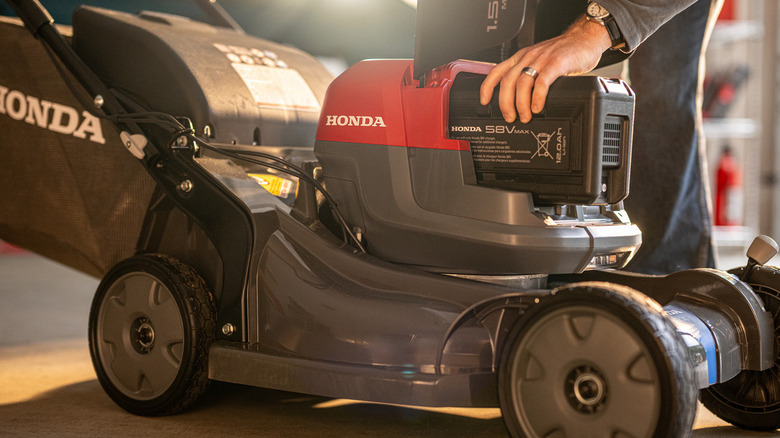 Honda mower in the sun