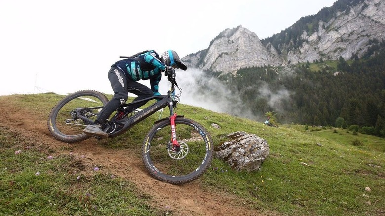Peugeot bike on a hill