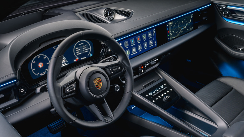 Interior of a Porsche Macan EV