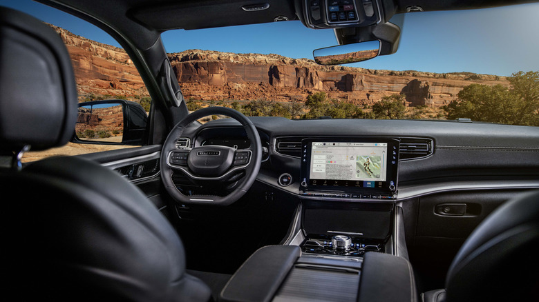 Jeep Wagoneer interior showing sound system