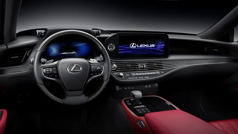 Close-up of Lexus LS interior