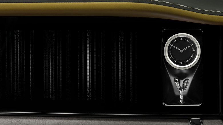 Close-up of Rolls-Royce clock