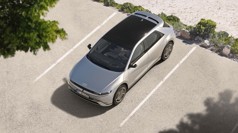 Top-down view of a Hyundai Ioniq 5