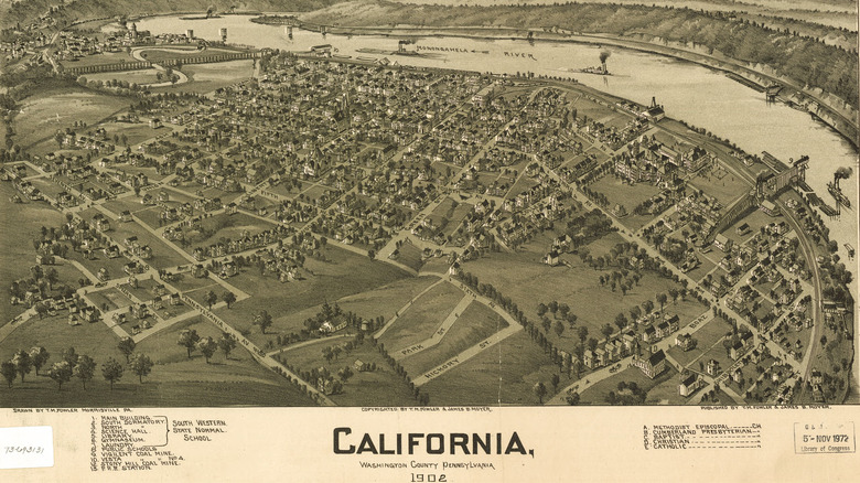A map of California, Pennsylvania from 1902