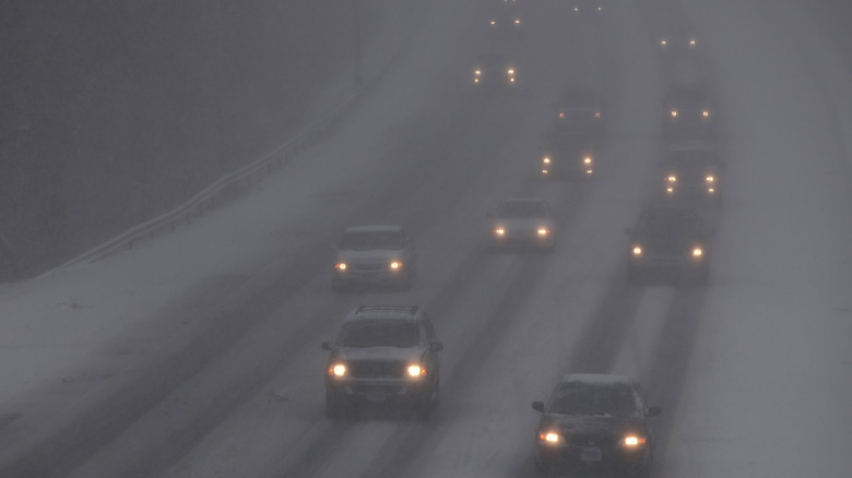  Traffic moves slow done a snowfall large wind on Interstate 95 December 26, 2010 successful Westport, Connecticut. Much of nan northeast of nan United States is experiencing a awesome wintertime large wind pinch blizzard conditions forecast and complete a ft of snowfall expected from Washington, D.C. to New York City.