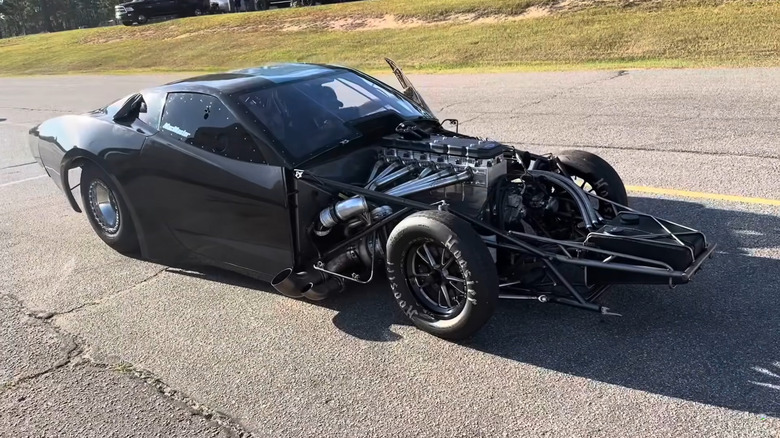 Ryan Milliken's 3,000 horsepower diesel Corvette drag car