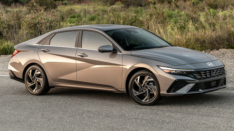 3/4 front shot of a 2026 Hyundai Elantra