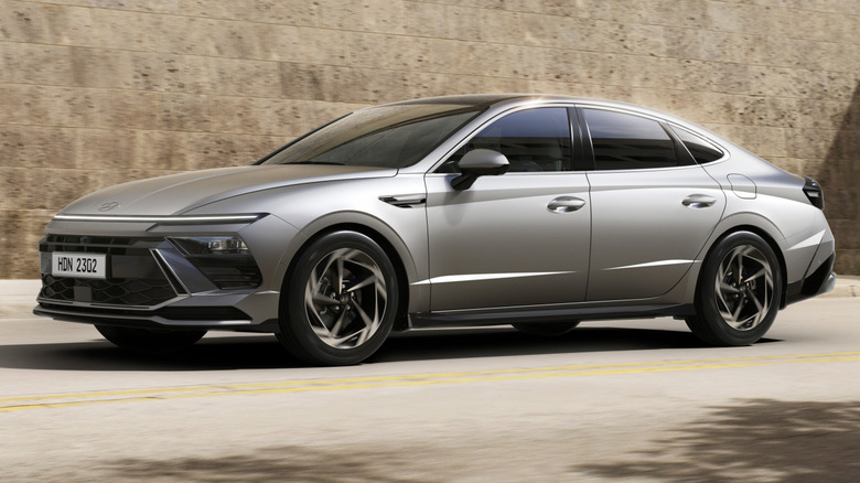 Front 3/4 shot of a 2026 Hyundai Sonata