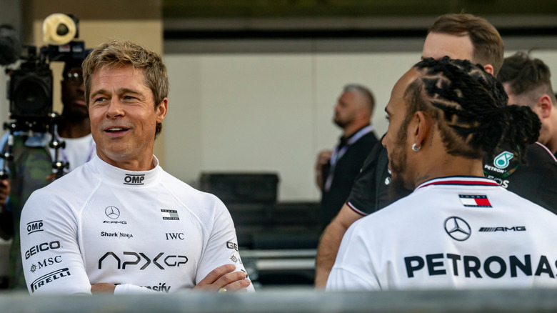Brad Pitt, famous movie star. The build up for the F1 Abu Dhabi Grand Prix 2024.