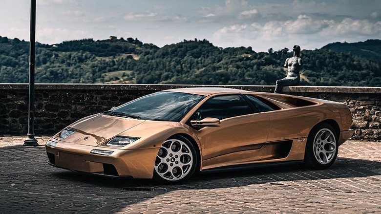 Front-quarter shot of a Lamborghini Diablo