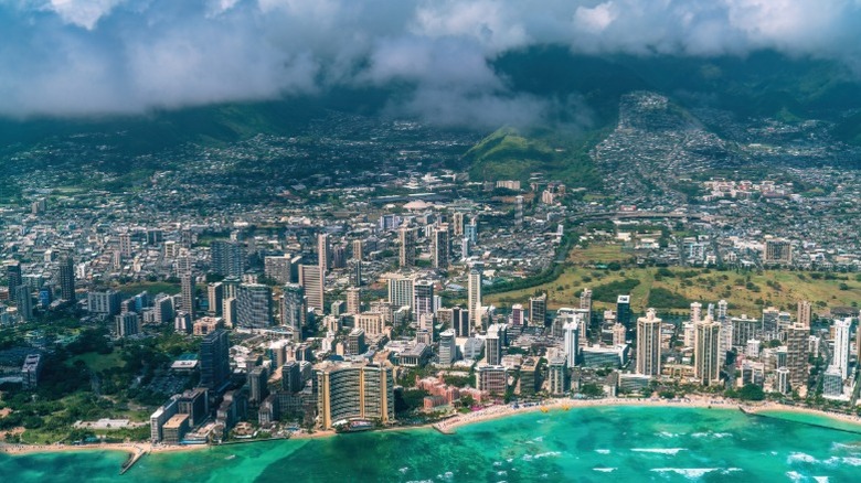 An aerial view of Honolulu, Hawaii