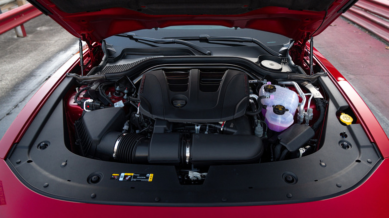The turbocharged Sixpack Hurricane engine in the 2026 Dodge Charger