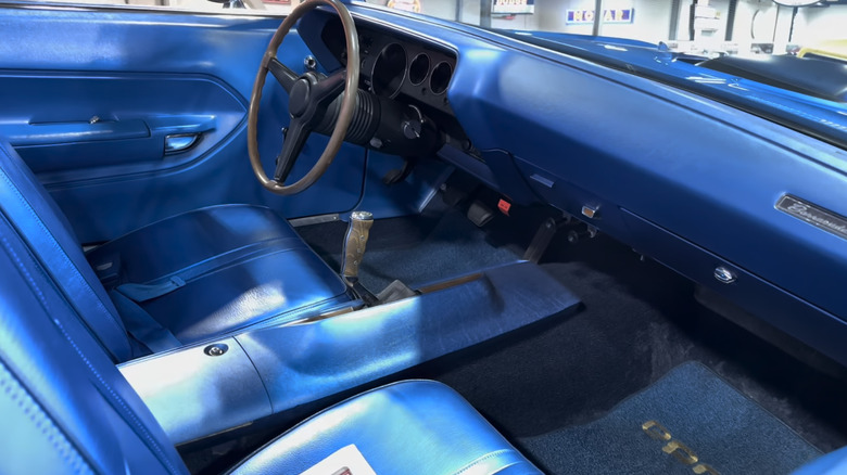 Interior of a 1971 Plymouth Hemi 'Cuda convertible