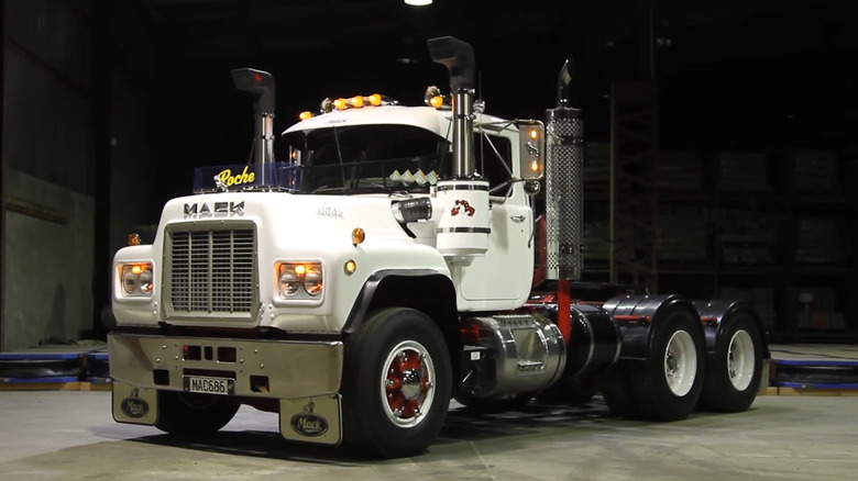 A Mack R-Model truck