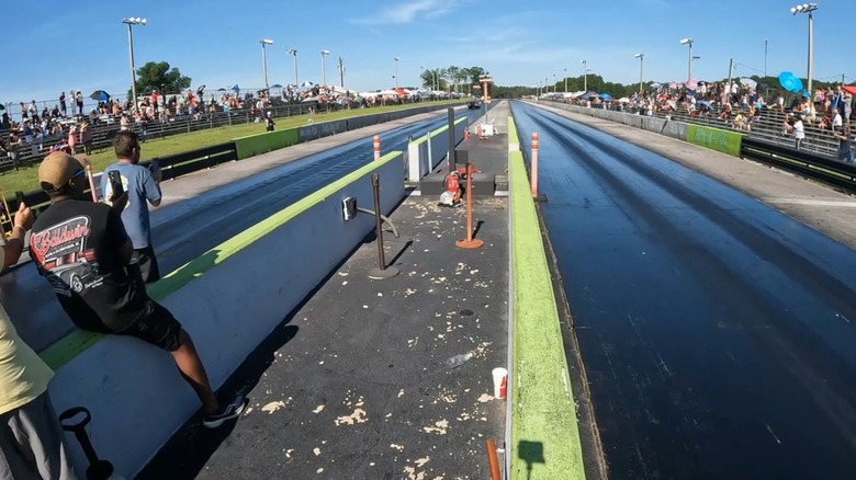 a view down the atmore dragstrip