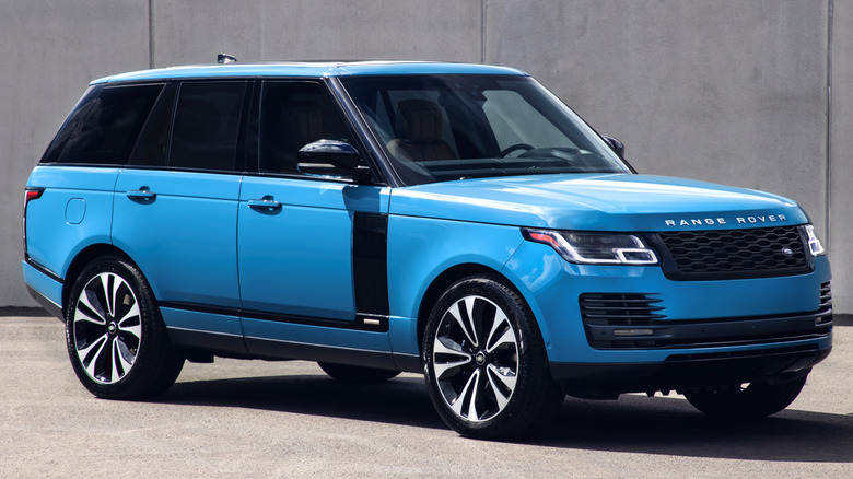 A static shot of a 2021 Land Rover Range Rover Fifty Limited Edition