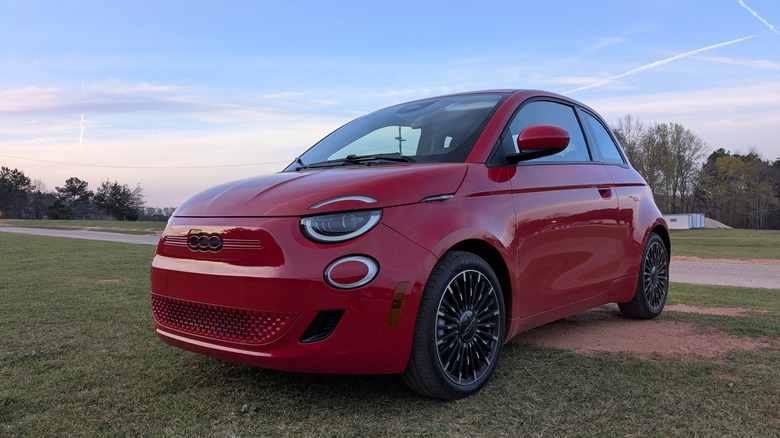 Collin's red Fiat 500e