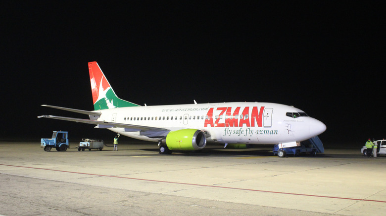 airplane lands at Kano, Nigeria airport