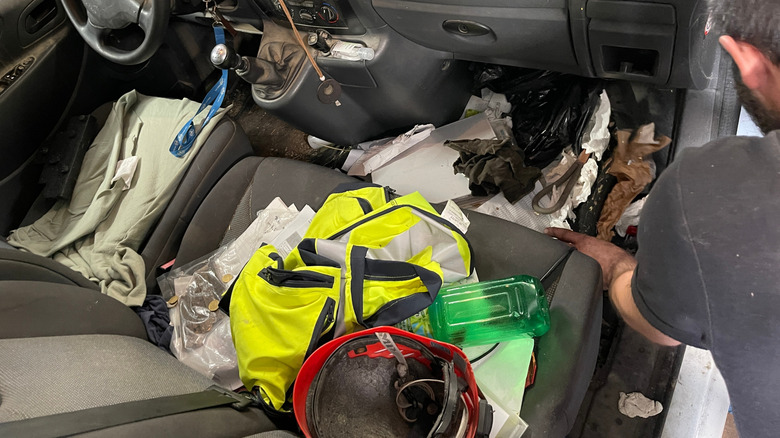 a car full of stuff
