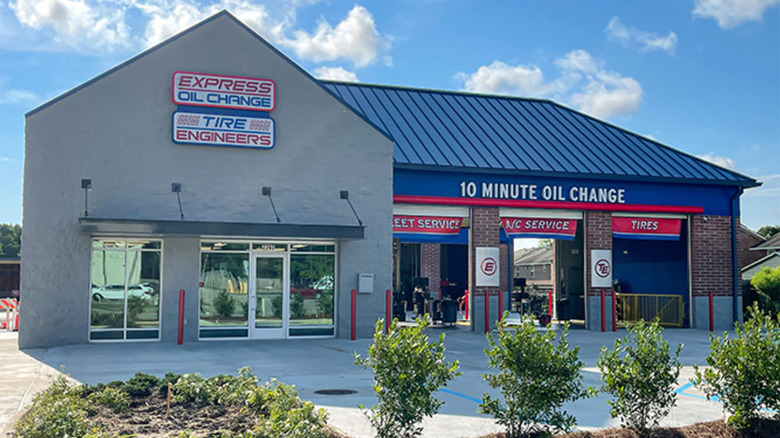 An Express Oil Change and Tire Engineers shop in Baton Rouge, Louisiana.