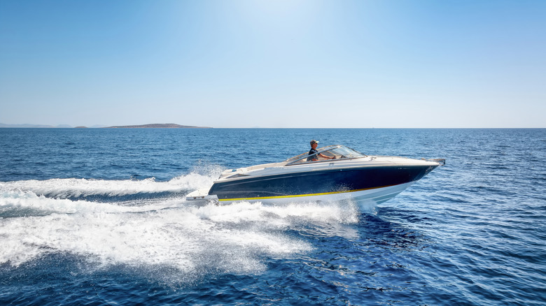 A speedboat on the water