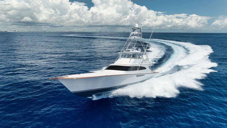 A yacht on the water