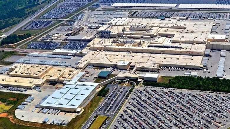 Aerial shot of the Honda Manufacturing of Alabama plant