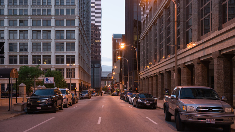 Street parking in downtown St. Louis, Missouri