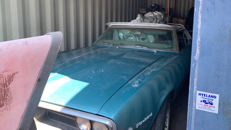 The blue 1968 Firebird, fresh out of the crate